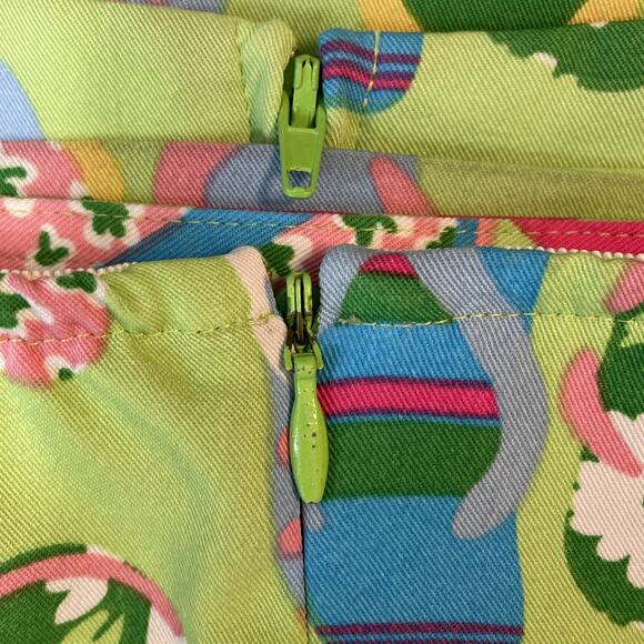 COURTENAY Stretch Women's 14 Tank Top & Skirt 2-Piece Set Flip Flop Print GREEN - Picture 16 of 16